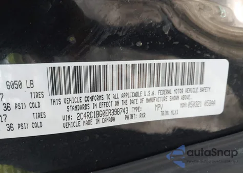 2014 Chrysler Town & Country Touring z USA, uszkodzony, nr VIN 2C4RC1BG0ER398743